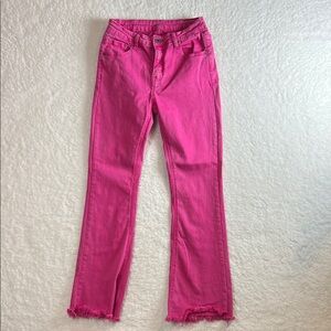 Women's‎ Pink Jeans small Frayed Edge